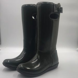 Women’s tall dark green Bogs